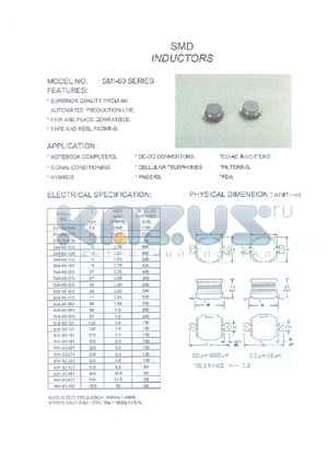 SMI-60-100 datasheet - SMD INDUCTORS