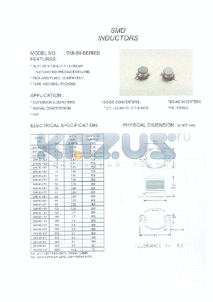 SMI-75-4R7 datasheet - SMD INDUCTORS