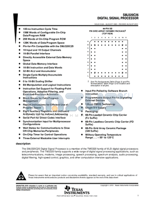 SMJ320C26BFDM datasheet - DIGITAL SIGNAL PROCESSOR