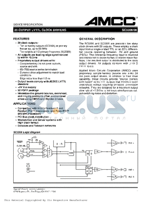 SC3306 datasheet - 20-OUTPUT LVTTL CLOCK DRIVERS