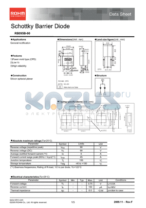 RB095B-90_09 datasheet - Schottky Barrier Diode