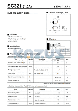 SC321 datasheet - FAST RECOVERY DIODE