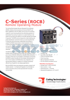 RB1110BU1C datasheet - Remote Operating Module