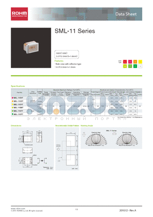 SML-110FT datasheet - Side-view with reflector type