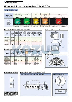 SML-210LT datasheet - Mini-molded chip LEDs