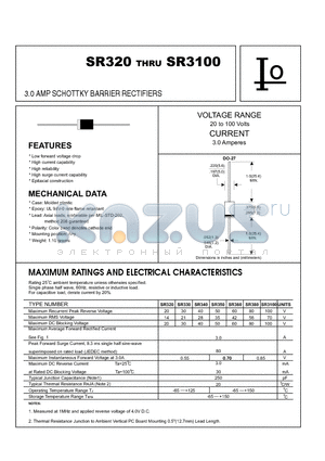 SR340 datasheet - 3.0 AMP SCHOTTKY BARRIER RECTIFIERS