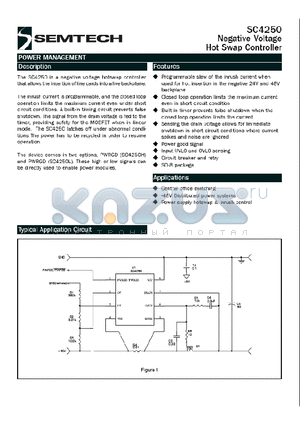 SC4250HISTR datasheet - Negative Voltage Hot Swap Controller