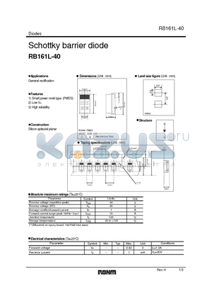 RB161L-40_2 datasheet - Schottky barrier diode