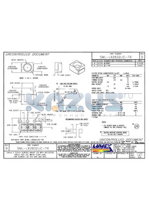 SML-LX2832LIC-TR datasheet - 2.8mm x 3.2mm SURFACE MOUNT LED WITH REFLECTOR