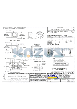 SML-LX2832USBC-TR datasheet - 2.8mm x 3.2mm SURFACE MOUNT LED WITH REFLECTOR