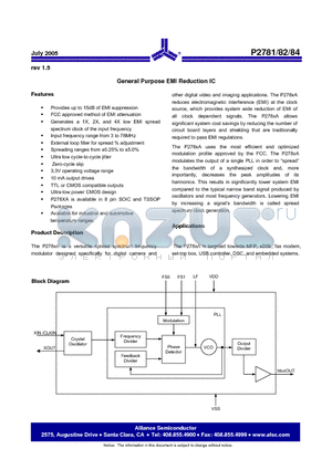 X2781AG-08TT datasheet - General Purpose EMI Reduction IC