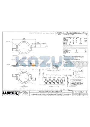 SML-LXL8047MWC-TR3 datasheet - 8mm ROUND TOP DOME SMT HI POWER LED WARM WHITE 3W.