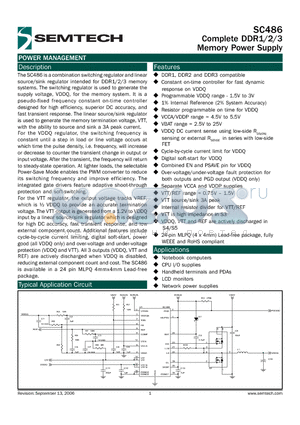 SC486IMLTRT datasheet - Complete DDR1/2/3 Memory Power Supply
