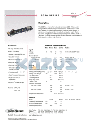 SC5A datasheet - 5-amp, full-featured, non-isolated DC-DC converter