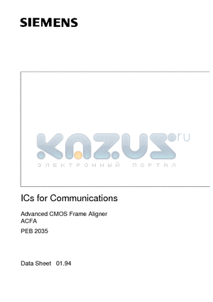 PEB2035-P datasheet - ICs for Communications (Advanced CMOS Frame Aligner)