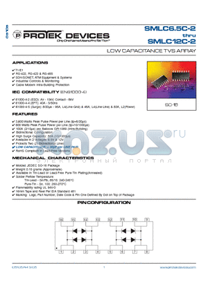 SMLC12C-2 datasheet - LOW CAPACITANCE TVS ARRAY