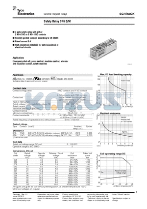 SR6M4110 datasheet - Safety Relay SR6 D/M