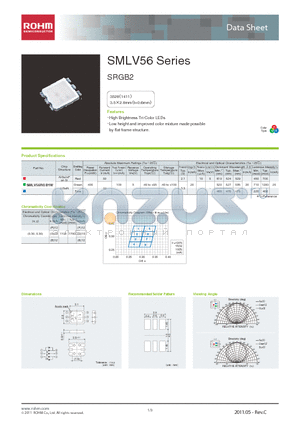 SMLV56RGB1W datasheet - High Brightness Tri-Color LEDs