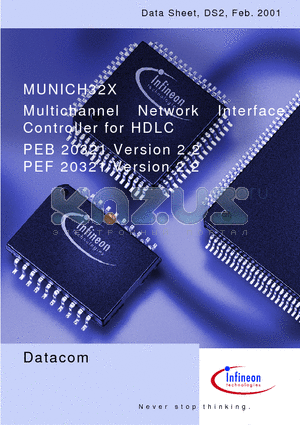 PEF20321 datasheet - Multichannel Network Interface Controller for HDLC