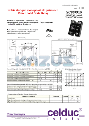 SC867910 datasheet - Power Solid State Relay