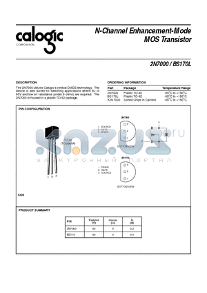 X2N7000 datasheet - N-Channel Enhancement-Mode MOS Transistor
