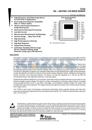 TL1593CNS datasheet - 786-  488-pixel ccd image sensor