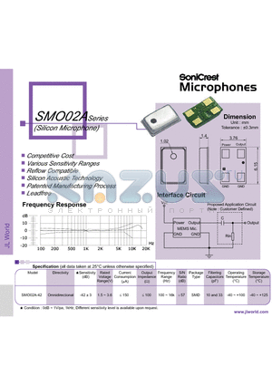 SMO02A-42 datasheet - Silicon Microphone