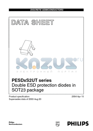 PESD24VS2UT datasheet - Double ESD protection diodes in SOT23 package