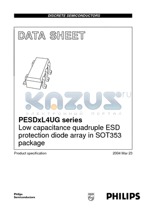 PESD5V0L4UG datasheet - Low capacitance quadruple ESD protection diode array in SOT353 package