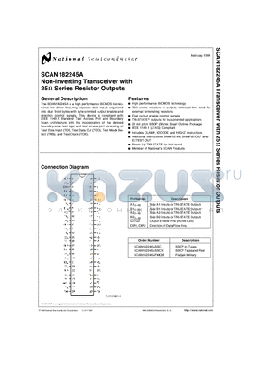 SCAN182245A datasheet - Non-Inverting Transceiver with 25OHM Series Resistor Outputs