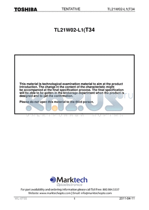 TL21W02-L1 datasheet - LED lamps