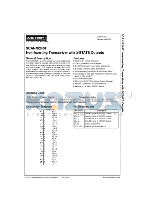 SCAN18245TSSC datasheet - Non-Inverting Transceiver with 3-STATE Outputs