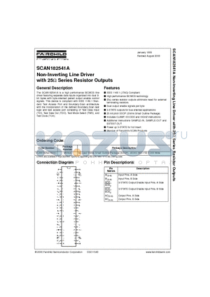 SCAN182541A datasheet - Non-Inverting Line Driver with 25ohm Series Resistor Outputs