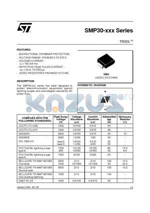 SMP30-130 datasheet - TRISILTM
