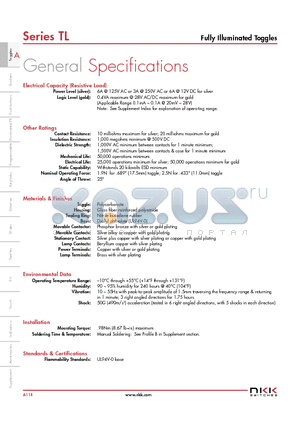 TL22DCAG016B datasheet - Fully Illuminated Toggles