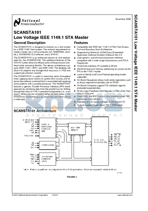 SCANSTA101 datasheet - Low Voltage IEEE 1149.1 STA Master