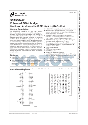 SCANSTA111_05 datasheet - Enhanced SCAN bridge Multidrop Addressable IEEE 1149.1 (JTAG) Port