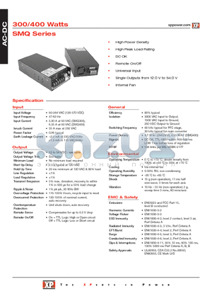 SMQ300PS48-C datasheet - AC-DC Power Supplies