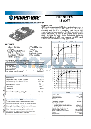 SMS012YE datasheet - 12 WATT