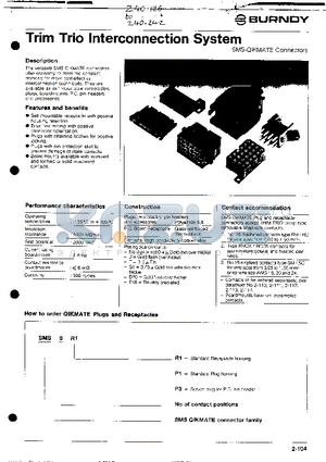 SMS12PH3TK6 datasheet - Trim Trio Interconnection System