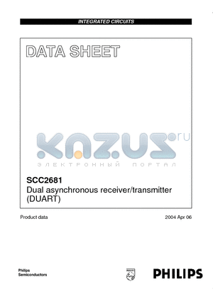 SCC2681AE1N40 datasheet - Dual asynchronous receiver/transmitter (DUART)