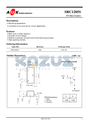 SRC1205S datasheet - NPN Silicon Transistor