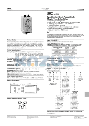 SRC72ADAA datasheet - Specification Grade Repeat Cycle