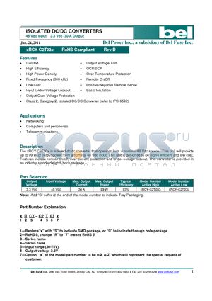 SRCY-C2T033 datasheet - ISOLATED DC/DC CONVERTERS