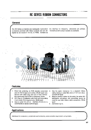 RC10-14R-1 datasheet - RC SERIES RIBBON CONNECTORS