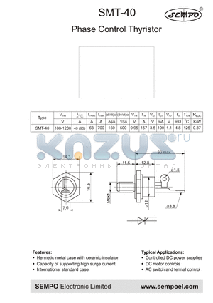 SMT-40 datasheet - Phase Control Thyristor