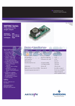 SMT06C datasheet - 5 Vin and 12 Vin single output