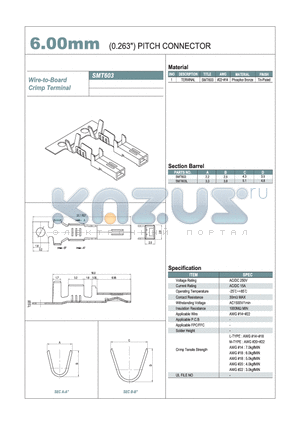 SMT603L datasheet - 6.00mm PITCH CONNECTOR