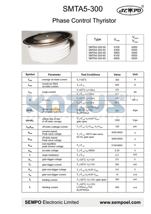 SMTA5-300-55 datasheet - Phase Control Thyristor