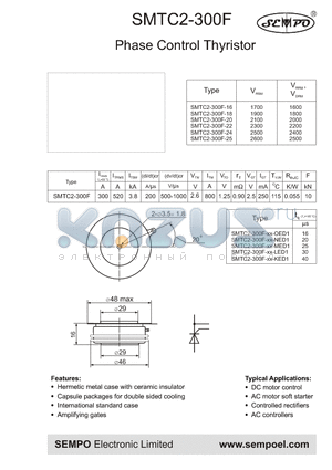 SMTC2-300F-18 datasheet - Phase Control Thyristor